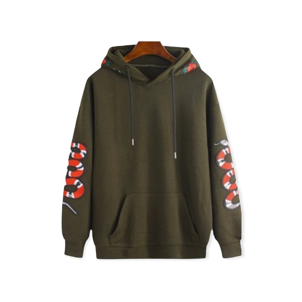 Project X Paris Men’s Hoodie Embroidery Snake Patch Size M